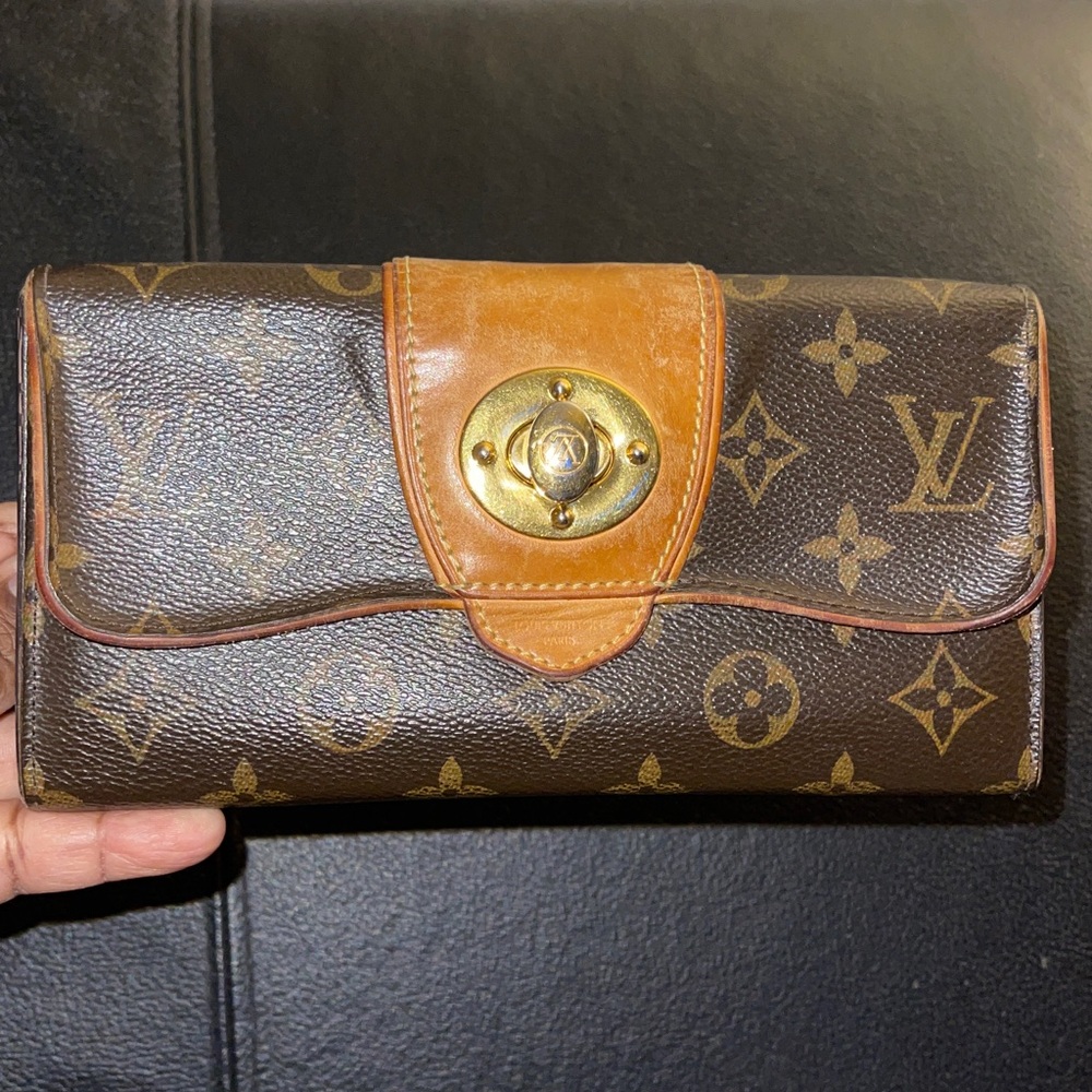 Louis Vuitton Authentic Monogram Portefeiulle Boetie Long Bifold Wallet Turnlock - Picture 1 of 15